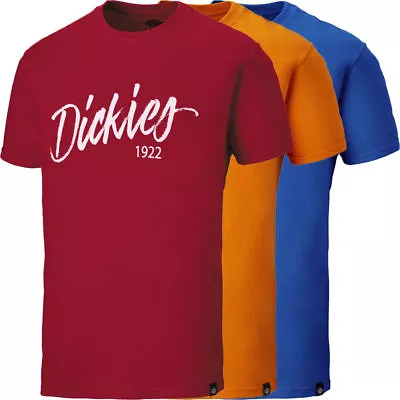 Buy Dickies 1922 Range Hanston T Shirt Workwear Graphic Casual Red Orange Blue S-4XL • 15.99£
