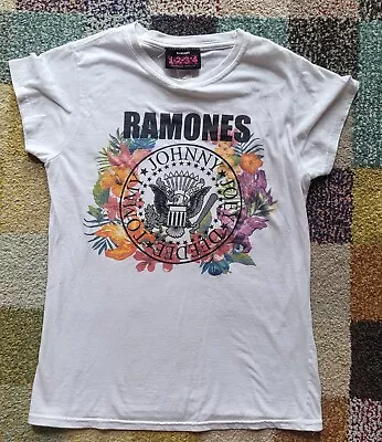 Buy Ramones T Shirt, Womens Small, Gorgeoud Floral Design, Slim Fit, Good Condition • 9£