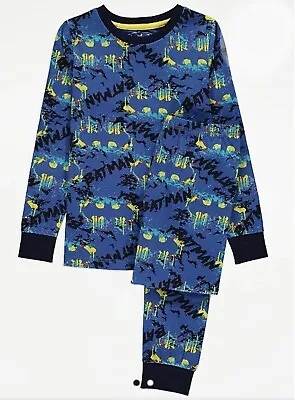 Buy George Blue Batman Paint Drip Pyjama Set Age 4-5 Years • 6.50£