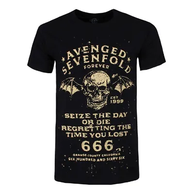 Buy Avenged Sevenfold T-Shirt Seize The Day Band New Black Official • 14.95£