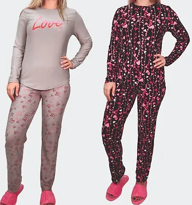 Buy Pyjamas Ladies Womens PJ  Nightwear Sleep Lounge Suit Soft Touch Top Bottoms NEW • 12.95£