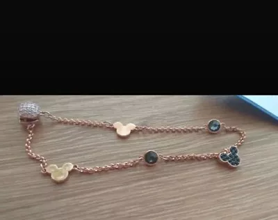 Buy Swarovski Mickey Mouse Disney Charm Bracelet New • 30£