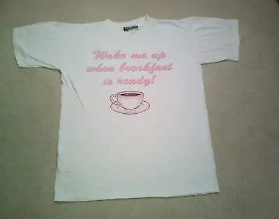Buy Vintage Joe Boxer Girlfriend Sleep T Shirt Womens White Single Stitch 90s • 22.58£