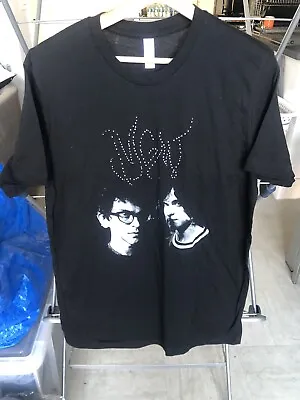Buy MGMT Faces Tour 2014 Summer Tour Dates On Back Black T Shirt Top Size M In VGC! • 6.99£