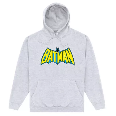 Buy Official Batman OG Logo Hoodie Heather Grey Long Sleeve Print OTH Hoody Top • 44.95£