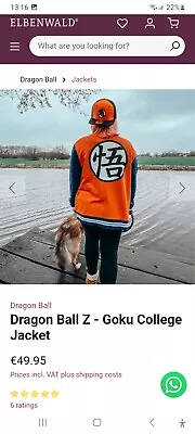 Buy Dragon Ball Z Goku College Jacket Size Xxl • 20£