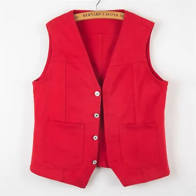 Buy Women Denim Vest Jacket Retro Waistcoat Short Ladies Coat Denim Vest XXS-4XL • 26.35£