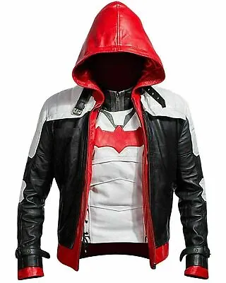 Buy Arkham Knight Red Hooded & Vest Batman Jacket With Free Shipping • 95.92£