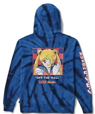 Buy Brand New Youth Vans X Sailor Moon Fleece Tie Dye Pullover Hoodie True Blue (M) • 29.99£