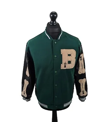 Buy Varsity Jacket Men's Medium Green Baseball Style Jacket • 16£