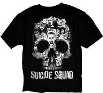 Buy Suicide Squad Movie Cast In Skull Harley Quin The Joker Men's T Shirt • 35.98£