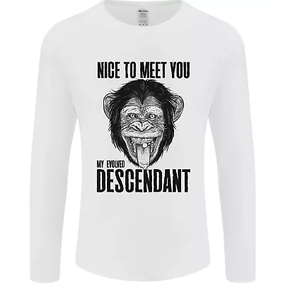 Buy Chimp Evolved Descendant Funny Monkey Ape Mens Long Sleeve T-Shirt • 9.49£