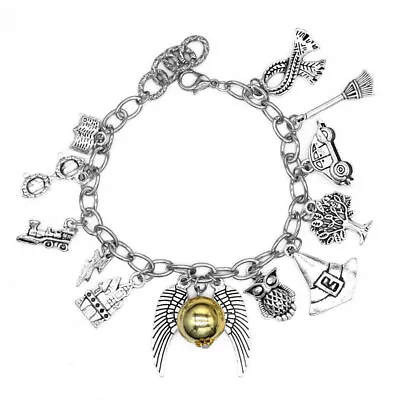Buy Harry Potter Golden Snitch Charm Pendant Bracelet Women Ladies Girls Jewelry • 7.85£