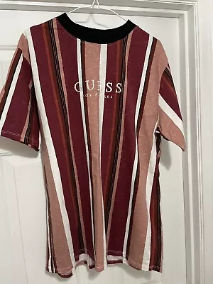 Buy Guess Striped T Shirt Small Oversize • 10£