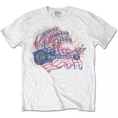 Buy Creedence Clearwater Revival Unisex T-Shirt: Guitar & Flag • 27.95£