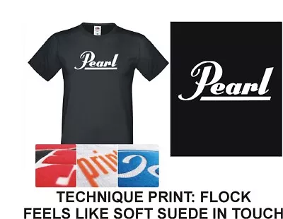 Buy T-shirts For Drummers, Pearl, Hand-Made, Black Colour, Gift,Present, Brand New • 11.99£