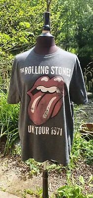 Buy THE ROLLING STONES Uk Tour 1971 Men's T Shirt  Under Full License  - LARGE • 15£