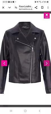 Buy Ladies Faux Leather Biker Jacket • 0.99£