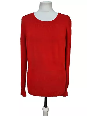 Buy Damsel In A Dress Size 16 Orangy Red Pullover Sweater Smart Office Casual  • 9.90£