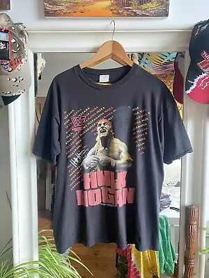 Buy Vintage 1991 Hulk Hogan ‘HULKAMANIA’ WWF T-Shirt • 130£