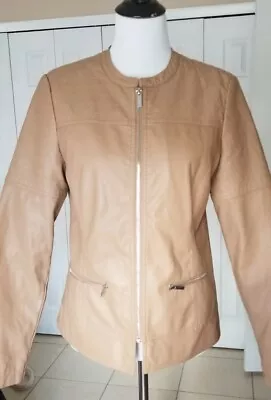 Buy Guess Women Faux Leather  Tan Jacket Size L • 42.63£