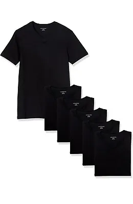 Buy Amazon Essentials 6 Pack Mens V Neck T-shirts Size Medium • 9.99£