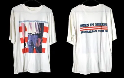 Buy Vintage Bruce Springsteen Born In The USA ’85 1985 Aussie Concert Tour Tee Shirt • 162.72£