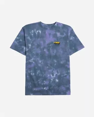 Buy LOST - Mens Hazy Wash T-Shirt - Phantom Blue Tie Dye - Short Sleeve Top • 29.99£