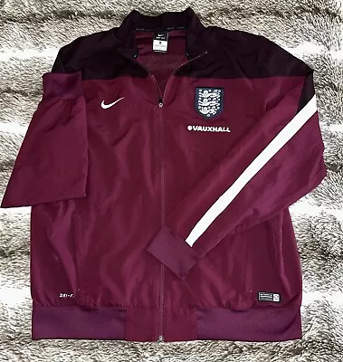 Buy Nike Jacket England Football Mens Track Jacket Vauxhall Maroon Size XL • 27.99£