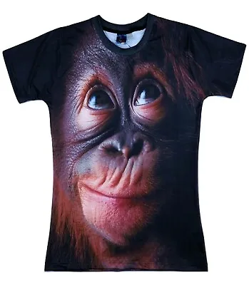 Buy Orangutan T-Shirt   3D Printed Monkey Chimpanzee Animal Gorilla Chimp Rainforest • 12.99£