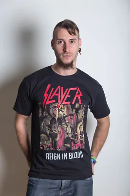 Buy Slayer - Reign In Blood Band T-Shirt Official Merch • 20.68£