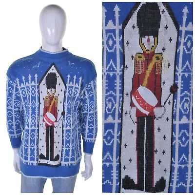 Buy Vintage Christmas Toy Soldier Jumper L/XL Nutcracker Ugly Tacky Novelty Sweater • 24.99£