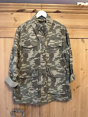 Buy Marks And Spencer Camouflage Jacket Size 16 Used Once • 28£