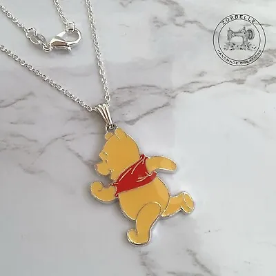 Buy Winnie The Pooh Bear Necklace Pendant New Handmade Cartoon Jewellery & Gift Bag • 4.50£
