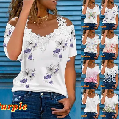 Buy UK Womens Beach Pullover Tunic Tee Tops Ladies Holiday T-Shirts Blouse Hot Sell • 10.09£