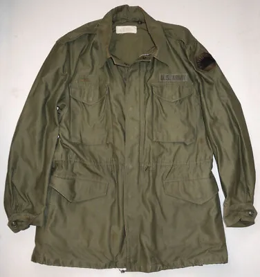 Buy Vtg Late 50s M-51 Field Jacket Med-Long OG 107 US Army Military Early Vietnam • 75.59£