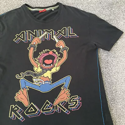 Buy Muppets Animal T Shirt Men XL Black Fade Drums Drummer Licensed Next Vintage Y2K • 12£
