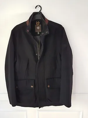 Buy Mans  Timberland  Medium Jacket,zip And Snap Front Close, Black, 100%wool. • 34£