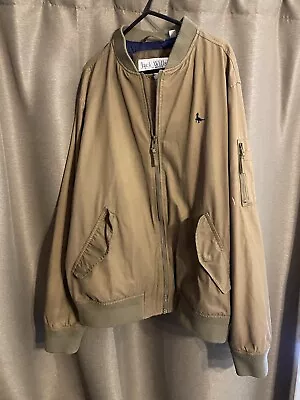Buy Jack Wills Khaki Bomber Style Jacket Coat -Size Mens Large • 10£