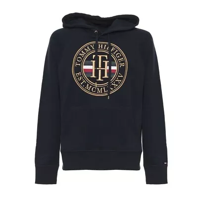 Buy Tommy Hilfiger Men Icon Hoodie Sweatshirt Fleece Dark Navy • 75£