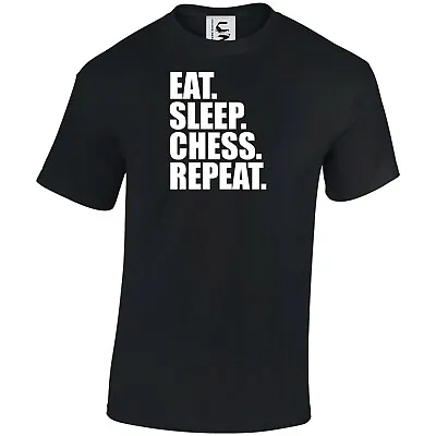 Buy Eat Sleep Chess Repeat T-shirt Tshirt Board Game Gift All Sizes Adults & Kids • 9.99£