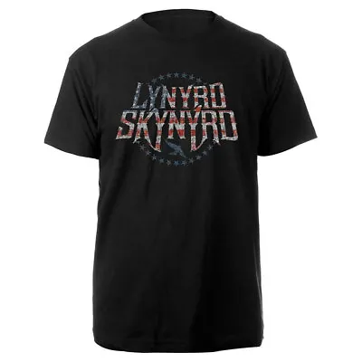 Buy Lynyrd Skynyrd T-Shirt Stars And Stripes Rock Official New Black • 14.95£
