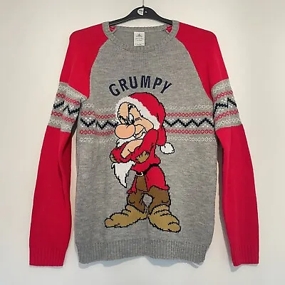 Buy DISNEY STORE MENS CHRISTMAS JUMPER SIZE Small S GRUMPY SNOW WHITE SEVEN DWARDS • 24.99£