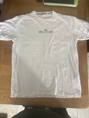 Buy Mens White Stone Island T-shirt • 70£