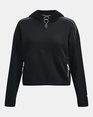 Buy Under Armour Womens UA Journey Fleece Hoody In Black SZ. L NWT$100 • 43.22£