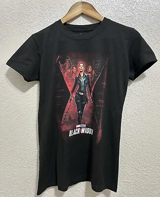 Buy Black Widow T-Shirt Movie Promo Tee Womens Large Black Marvel Studios • 10.39£