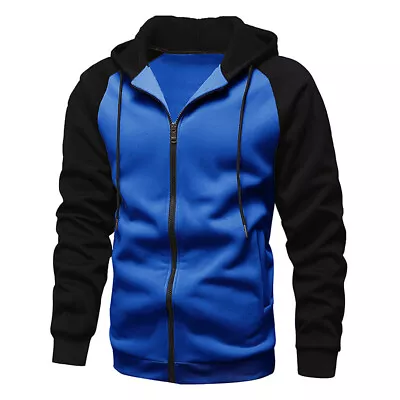 Buy Mens Zip Up Hoodie Hooded Sweatshirt Sports Jumper Hoodie Coat Jacket Top • 12.99£