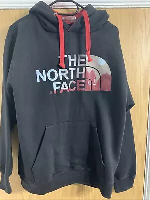 Buy The North Face Mens Black And Red Long Sleeve Hoodie Size Medium • 22£