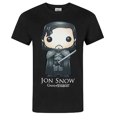 Buy Game Of Thrones Official Mens Funko Jon Snow T-Shirt NS4567 • 15.75£
