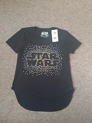 Buy Mad Engine Star Wars Girls Small 6 6X Black Gold And Silver T Shirt New Tags • 10.99£